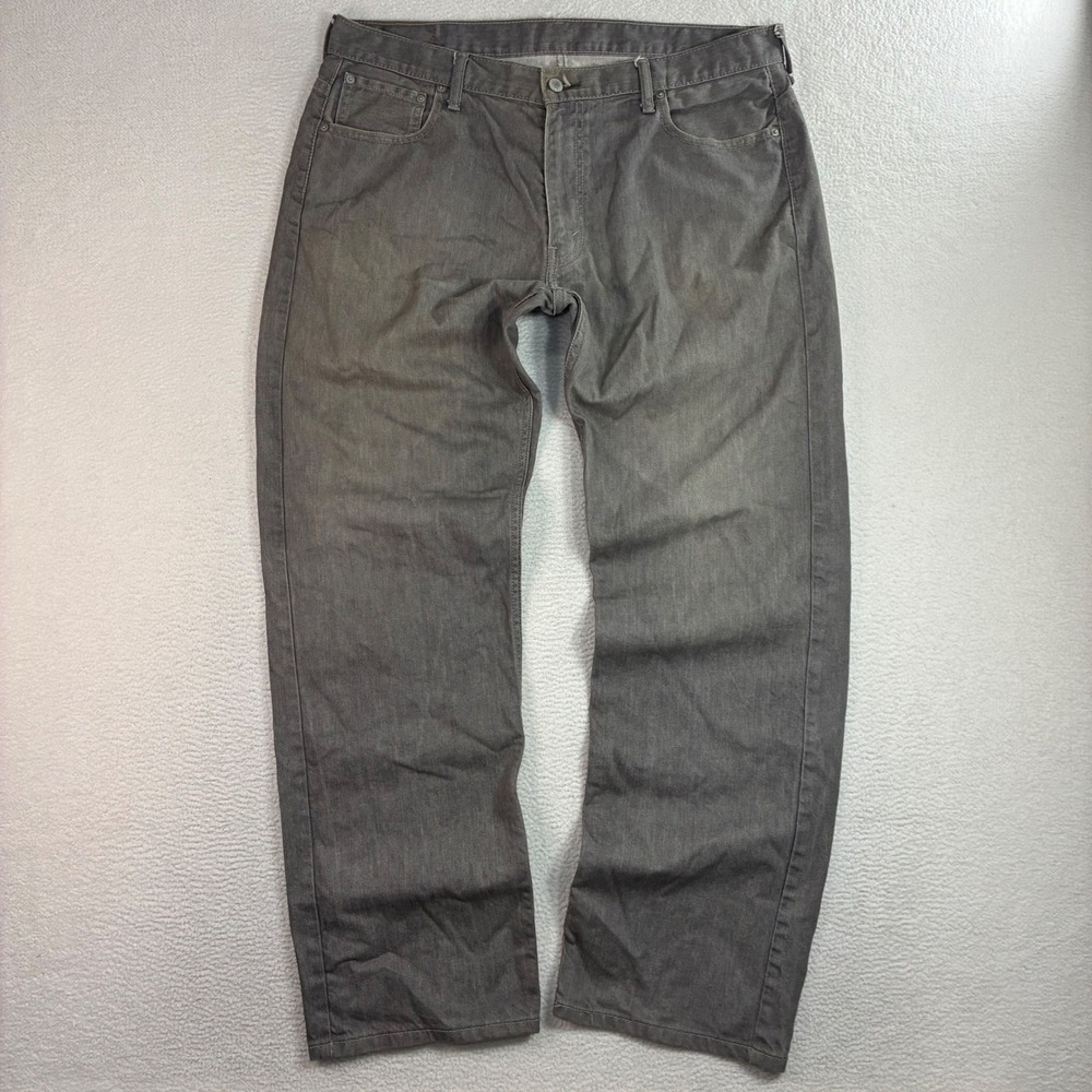 Levis 569 Loose Straight Jeans Men 36x34 Gray Faded Skater Baggy Relaxed